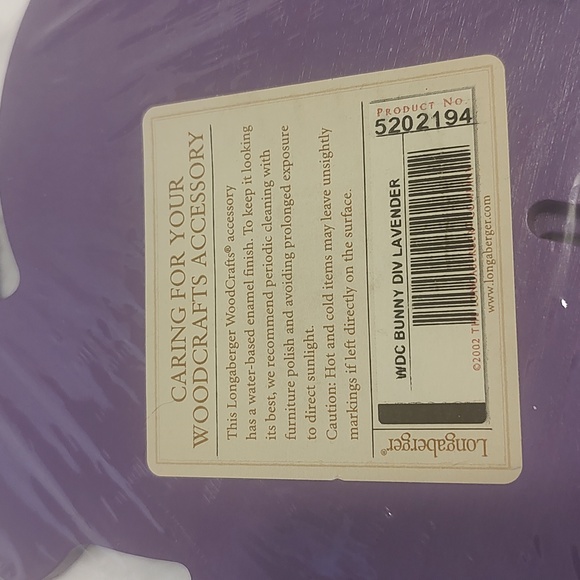 Purple Bunny Divider By Longaberger - Picture 2 of 4